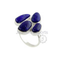 Belle anneau en argent sterling Lapis Lazuli pour l&#39;approvisionnement en gros